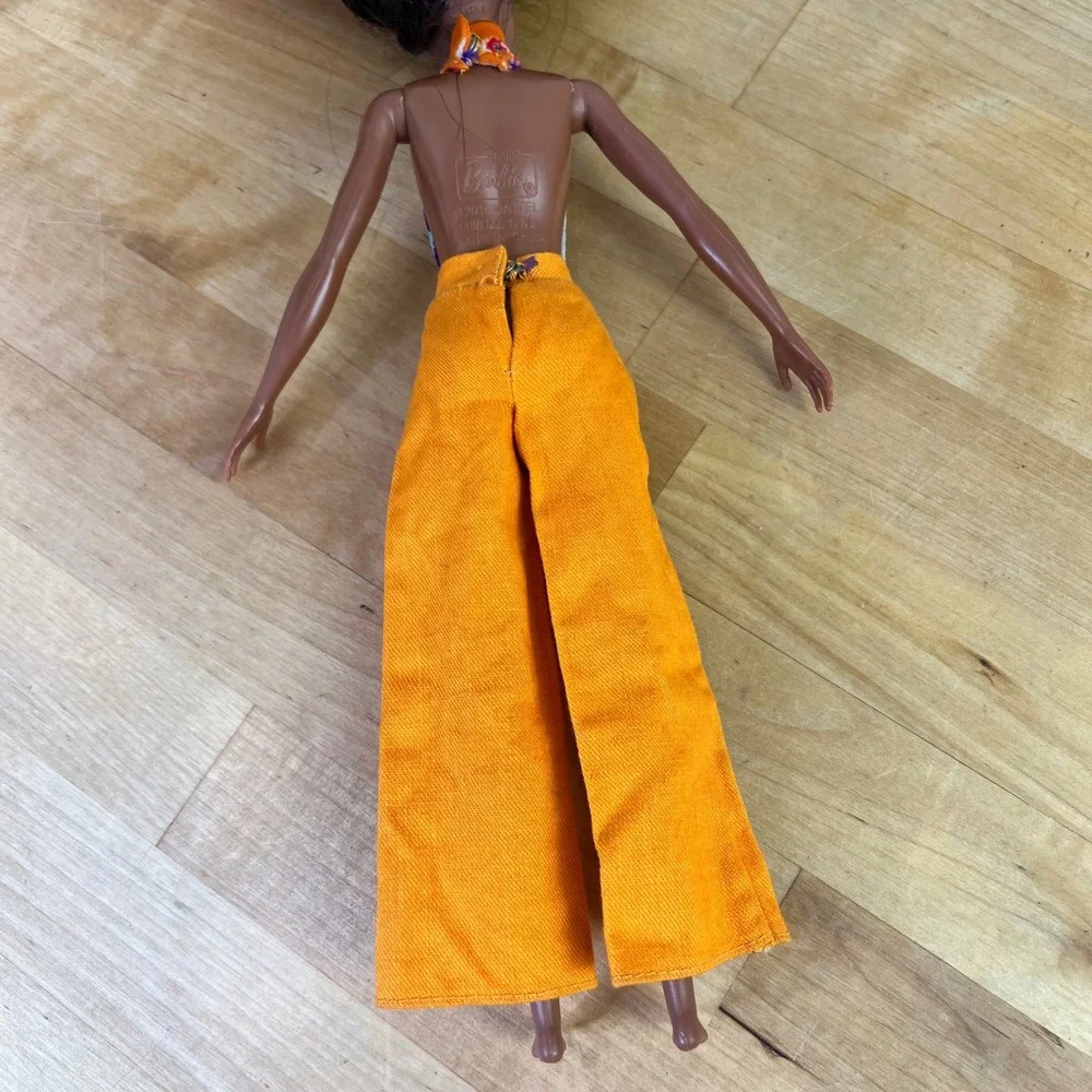Vintage Barbie Best Buy #3208 Anytime Orange Outfit Jumpsuit Halter 70's